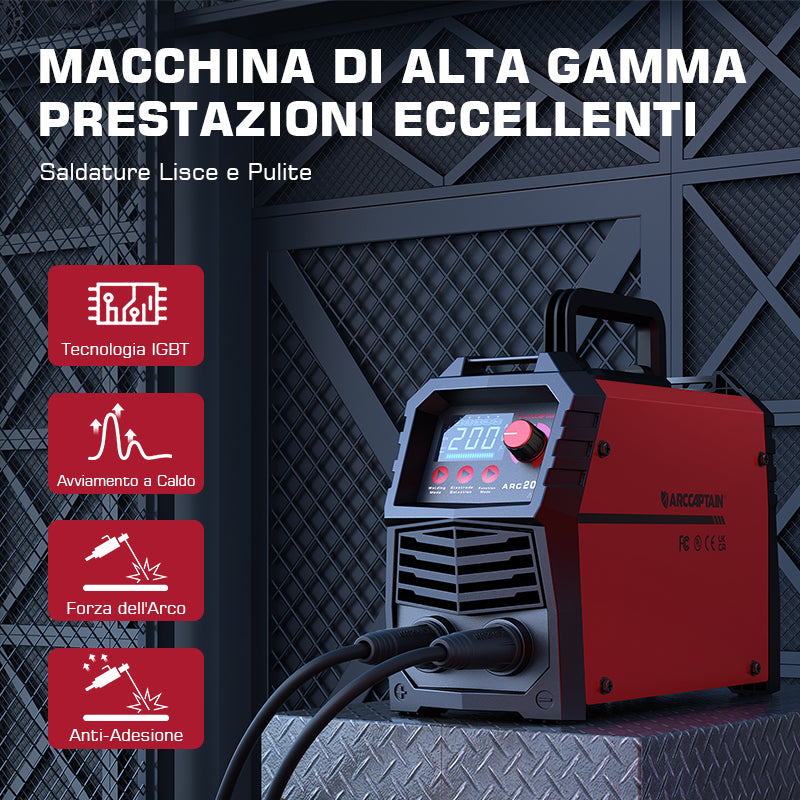 Saldatrice Inverter STAHLWERK ARC 200 Synergic Pro - 200A, Tecnologia IGBT, Per Saldatura MMA E Lift-TIG - Foto 12